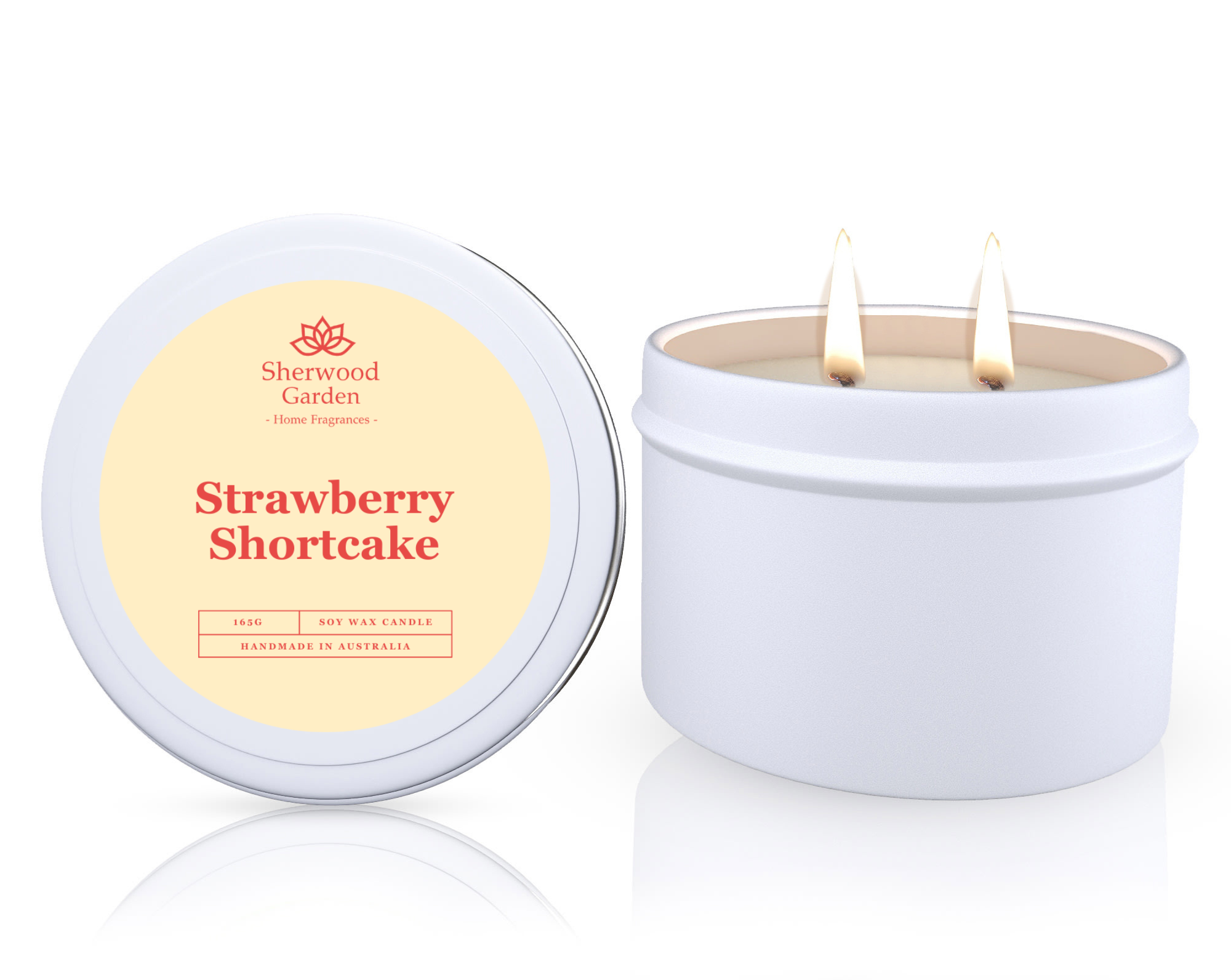 Condiments & Sauces: Strawberry Shortcake Soy Candle Tin 165g