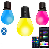 Outdoor Decorations & Lights: Bluetooth Colorful G40 Led Bulb String Lights