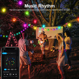 Outdoor Decorations & Lights: Bluetooth Colorful G40 Led Bulb String Lights