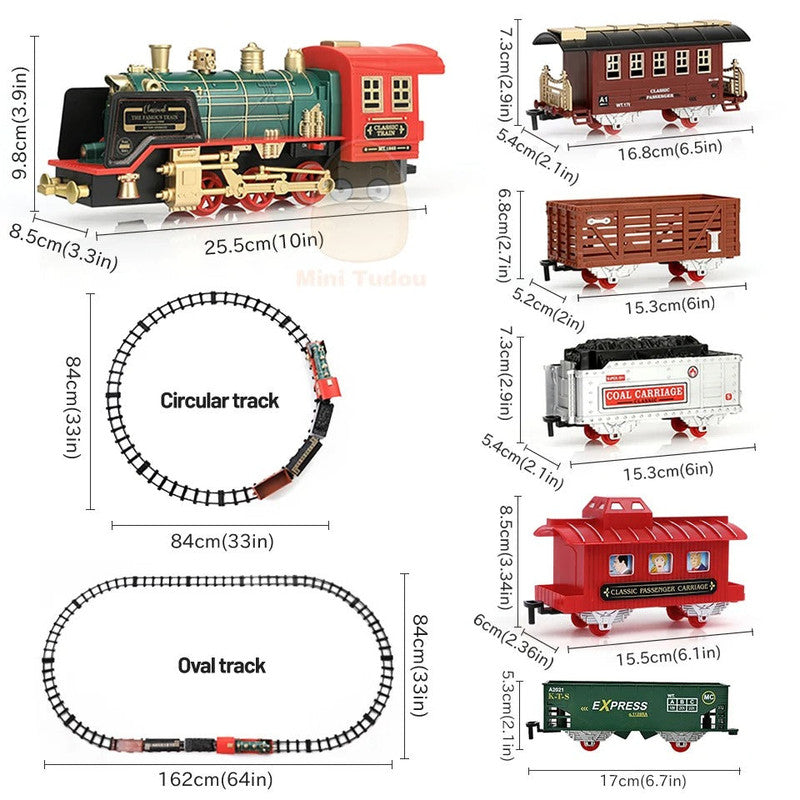 RC Track Train Set with Steam Effect