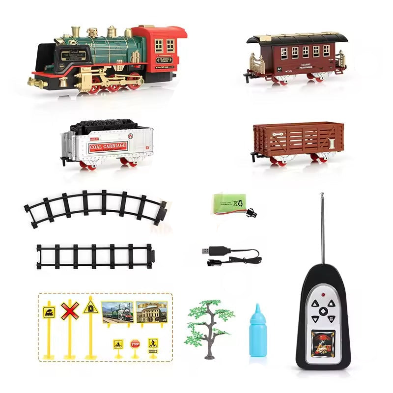 RC Track Train Set with Steam Effect