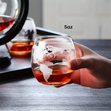 Drinkware: Globe Whiskey Decanter Set Lead-Free Glass Carafe