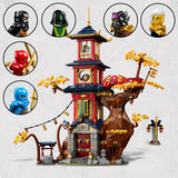 Building Toys: Dragon Energy Temple Building Blocks Model Set