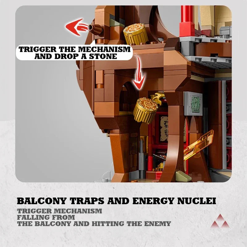 Building Toys: Dragon Energy Temple Building Blocks Model Set