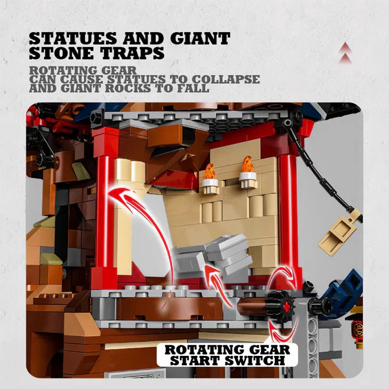 Building Toys: Dragon Energy Temple Building Blocks Model Set