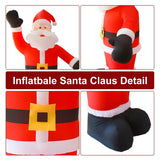 Christmas Decorations: 8Ft Tall Inflatable Santa Claus With 9 Led Lights