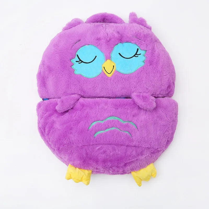 Sleeping Bags: Kids Shark Sleeping Bag Plush Doll Pillow (Purple)