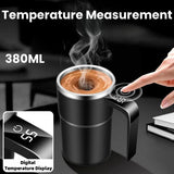 Coffee Machines & Accessories: 380ML Self-Stirring Electric Coffee Mug Black and White Cup