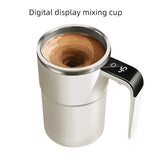 Coffee Machines & Accessories: 380ML Self-Stirring Electric Coffee Mug Black and White Cup