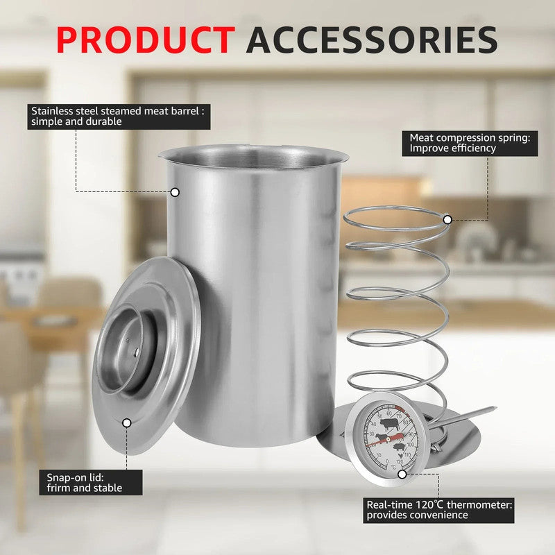 Stainless Steel Ham Maker with Thermometer