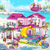 Building Toys: City Villa Castle Building Blocks Set With Pool