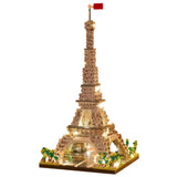 Building Toys: LED Eiffel Tower Micro Mini Building Blocks Set