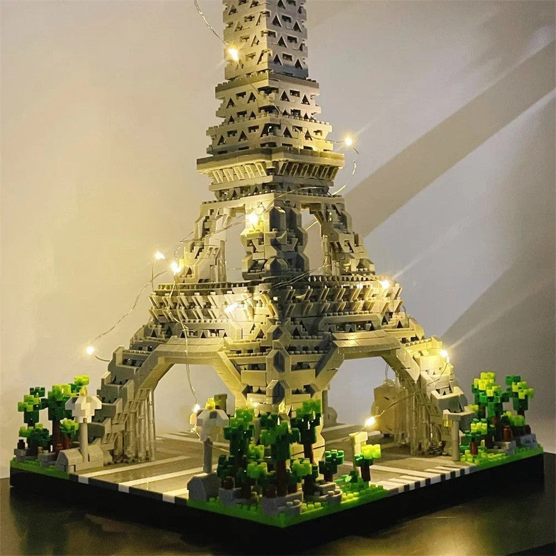 Building Toys: LED Eiffel Tower Micro Mini Building Blocks Set