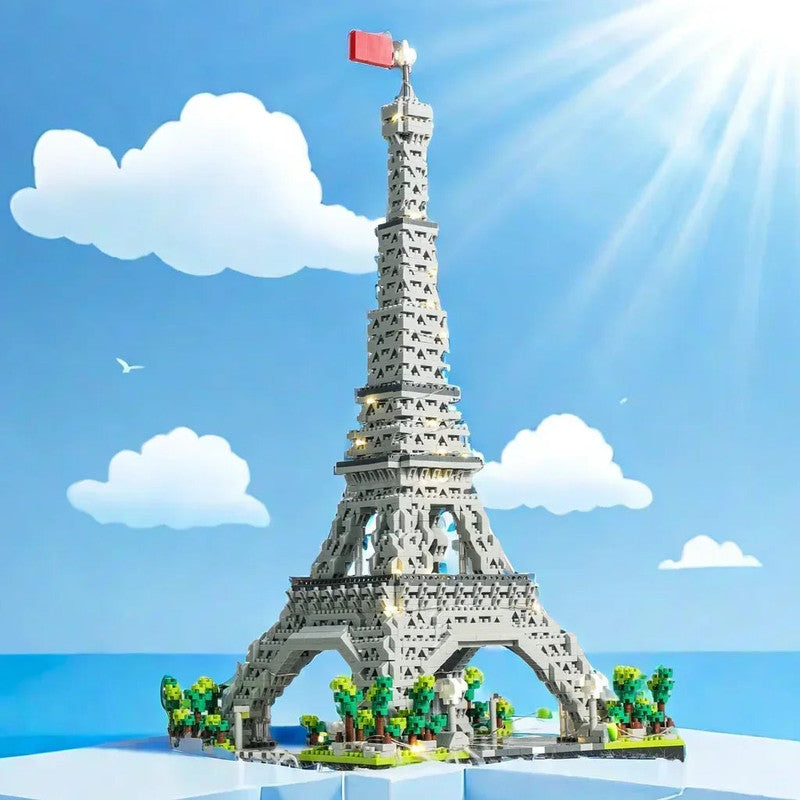 Building Toys: LED Eiffel Tower Micro Mini Building Blocks Set