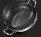 30cm Stainless Steel Non-Stick Frying Pan with Glass Lid Silver