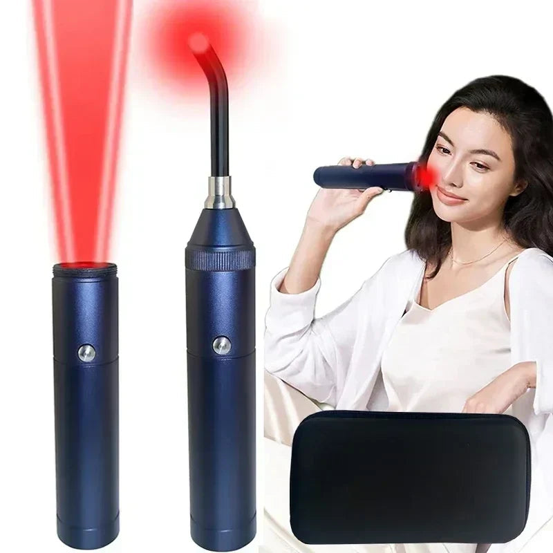 Wellness Accessories: 3-in-1 Red Light Therapy Wand Infrared & Blue Light Blue