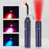 Wellness Accessories: 3-in-1 Red Light Therapy Wand Infrared & Blue Light Blue