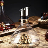Drinkware: 1500ML Iceberg Crystal Decanter Handmade Lead-Free Glass Wine