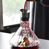 Drinkware: 1500ML Iceberg Crystal Decanter Handmade Lead-Free Glass Wine