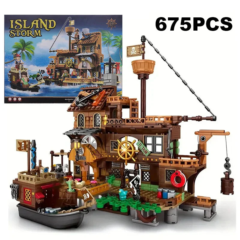 Pirate Island Fortress Building Blocks Set