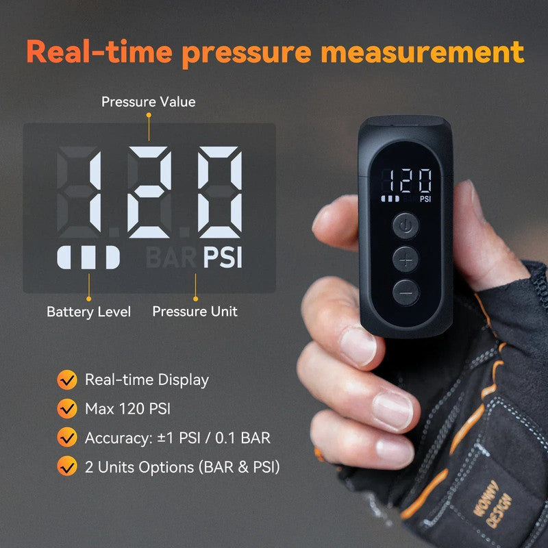 Pro Mini Electric Bike Pump Cordless Tire Inflator