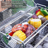 12-Inch Stainless Steel Rolling BBQ Grill Mesh Rotisserie