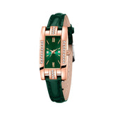 Green Womens Quartz Watch Jewelry Gift Set