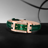 Green Womens Quartz Watch Jewelry Gift Set