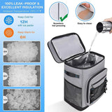Backpacks: 30L Camping Insulated Backpack Hot Cold Storage Gray