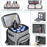 Backpacks: 30L Camping Insulated Backpack Hot Cold Storage Gray