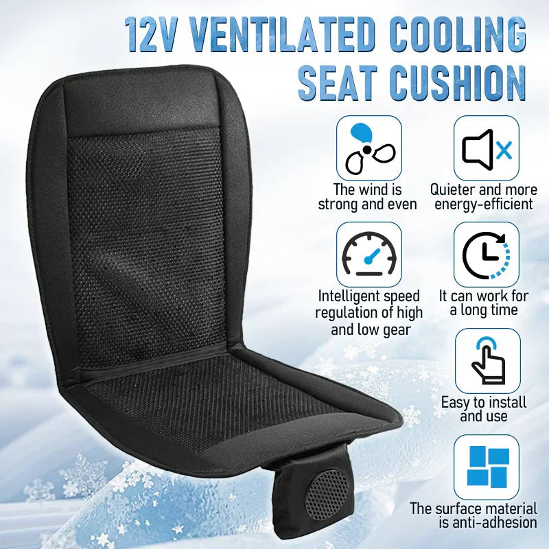 Spacer Car Cooling Seat Cushion-Fan  System Black