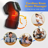 Massagers: Cordless Heating Knee Pad With Massage Function - Black