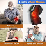 Massagers: Cordless Heating Knee Pad With Massage Function - Black