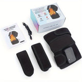 Massagers: Cordless Heating Knee Pad With Massage Function - Black