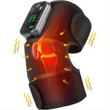 Massagers: Cordless Heating Knee Pad With Massage Function - Black