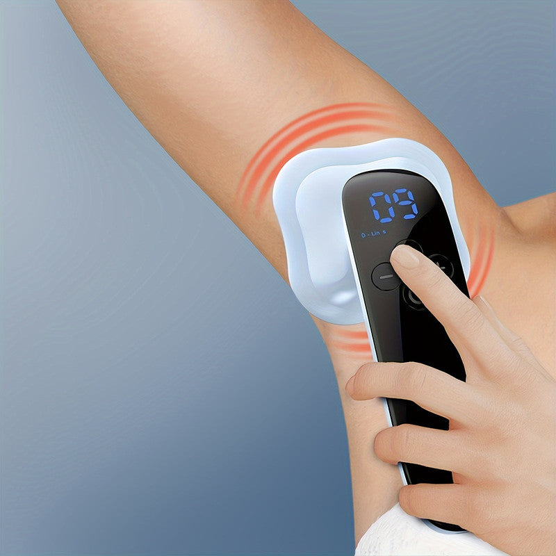 Massagers: Rechargeable Handheld Massager With 4-Point Head(Blue)