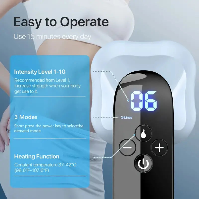 Massagers: Rechargeable Handheld Massager With 4-Point Head(Blue)