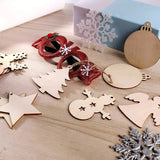 Christmas Decorations: DIY Wooden Christmas Tree Ornaments Craft Set (60pcs)