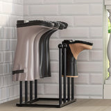 Shoe Storage: Black Metal Shoe Rack Organizer for Entryway