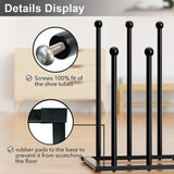 Shoe Storage: Black Metal Shoe Rack Organizer for Entryway