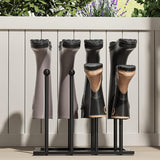 Shoe Storage: Black Metal Shoe Rack Organizer for Entryway