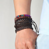 Women's Jewellery: Men's Vintage PU Leather Bracelet Set (36pcs)