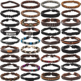 Women's Jewellery: Men's Vintage PU Leather Bracelet Set (36pcs)