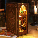 Bookcases & Shelves: 3D Miniature Bookshelf DIY Wooden Bookend Scene