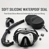 Scuba & Snorkeling: Adult Anti-Fog Snorkel Set with Dry Tube