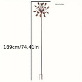 Solar Powered Metal Wind Spinner with LED Lights