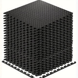 Gym Mats: Interlocking Black EVA Fitness Mats Set (20pcs)