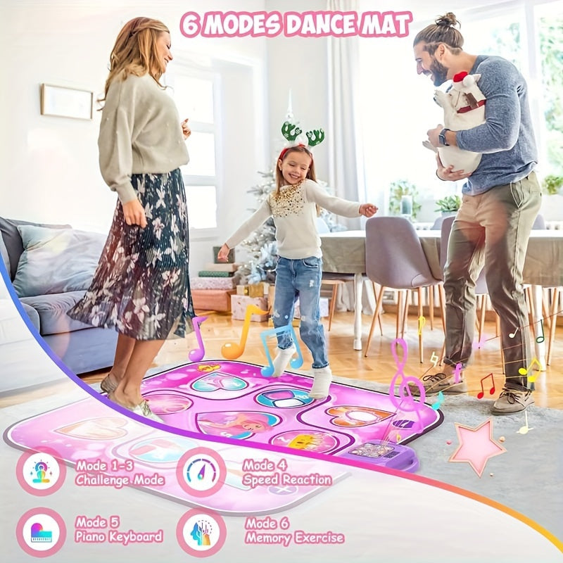 Activity Toys: Kids LED Musical Dance Mat with 6 Game Modes