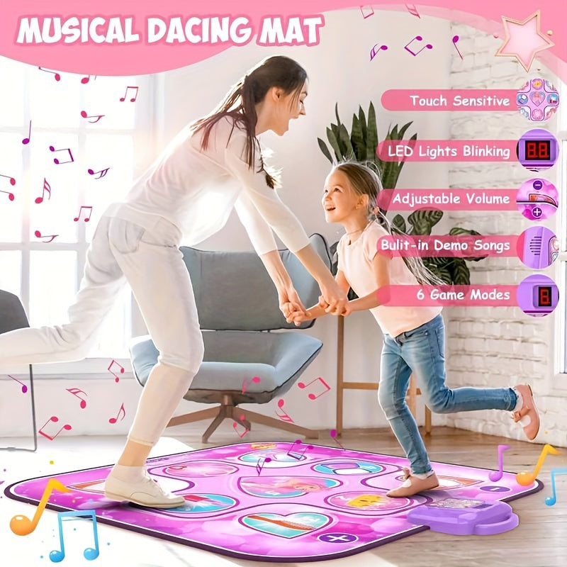 Activity Toys: Kids LED Musical Dance Mat with 6 Game Modes