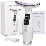 Skincare Masks & Peels: Neck & Face Massager Heated Skincare Tool (7-in-1)